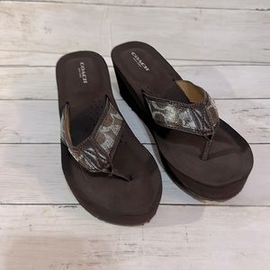 Coach Brown Flip Flop